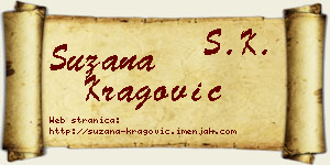 Suzana Kragović vizit kartica